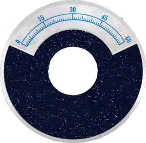 disques horaires bleus de la montre Til One de TilTime